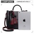 LG1844 - MISS LULU LEATHER LOOK 2 IN 1 BUCKET HANDBAG - BLACK LG1844 - MISS LULU LEATHER LOOK 2 IN 1 BUCKET HANDBAG - BLACK