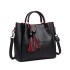 LG1844 - MISS LULU LEATHER LOOK 2 IN 1 BUCKET HANDBAG - BLACK LG1844 - MISS LULU LEATHER LOOK 2 IN 1 BUCKET HANDBAG - BLACK