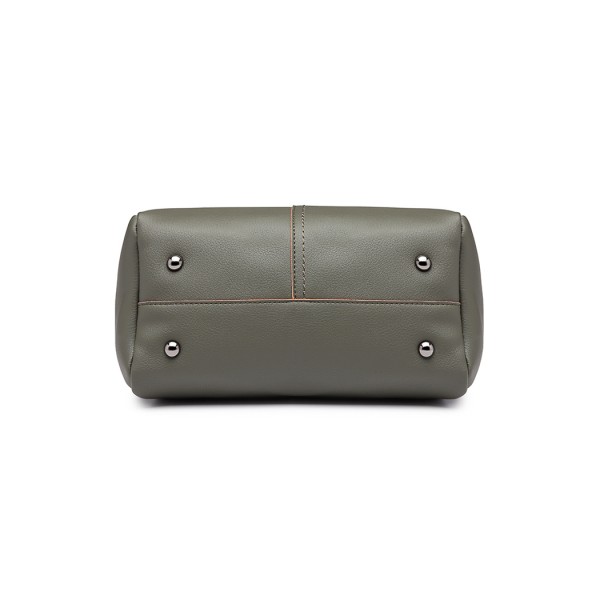 LG1844 - MISS LULU LEATHER LOOK 2 IN 1 BUCKET HANDBAG - GREEN LG1844 - MISS LULU LEATHER LOOK 2 IN 1 BUCKET HANDBAG - GREEN