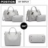 LG1844 - MISS LULU LEATHER LOOK 2 IN 1 BUCKET HANDBAG - GREY LG1844 - MISS LULU LEATHER LOOK 2 IN 1 BUCKET HANDBAG - GREY
