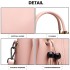 LG1844 - MISS LULU LEATHER LOOK 2 IN 1 BUCKET HANDBAG - PINK LG1844 - MISS LULU LEATHER LOOK 2 IN 1 BUCKET HANDBAG - PINK