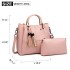 LG1844 - MISS LULU LEATHER LOOK 2 IN 1 BUCKET HANDBAG - PINK LG1844 - MISS LULU LEATHER LOOK 2 IN 1 BUCKET HANDBAG - PINK