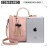 LG1844 - MISS LULU LEATHER LOOK 2 IN 1 BUCKET HANDBAG - PINK LG1844 - MISS LULU LEATHER LOOK 2 IN 1 BUCKET HANDBAG - PINK