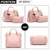 LG1844 - MISS LULU LEATHER LOOK 2 IN 1 BUCKET HANDBAG - PINK LG1844 - MISS LULU LEATHER LOOK 2 IN 1 BUCKET HANDBAG - PINK