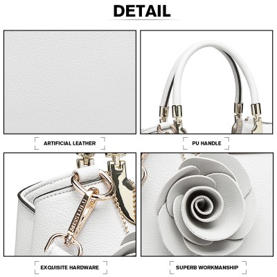 Miss Lulu Hobo-Tasche – Leichte Schultertasche Mit Abnehmbarem Gurt & Weißer Hardware
