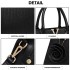 LG1848-MISS LULU PU LEATHER V LOGO HANDBAG ROSE HANGING BLACK