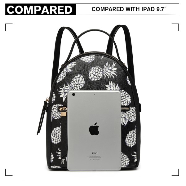 LG1866P-MISS LULU STYLISH LADIES RUCKSACK LEATHER PRINTED BACKPACK BLACK LG1866P-MISS LULU STYLISH LADIES RUCKSACK LEATHER PRINTED BACKPACK BLACK