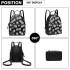LG1866P-MISS LULU STYLISH LADIES RUCKSACK LEATHER PRINTED BACKPACK BLACK LG1866P-MISS LULU STYLISH LADIES RUCKSACK LEATHER PRINTED BACKPACK BLACK
