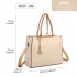 LG1907 - MISS LULU CLASSIC SIMPLE SHOULDER BAG - BEIGE LG1907 - MISS LULU CLASSIC SIMPLE SHOULDER BAG - BEIGE