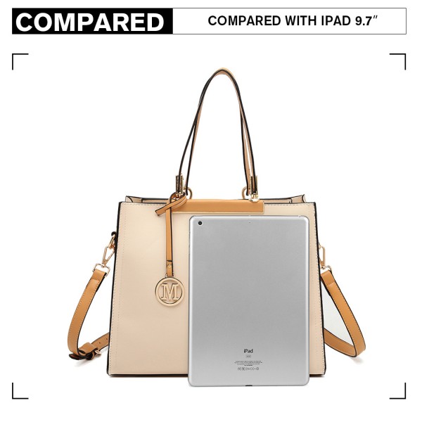 LG1907 - MISS LULU CLASSIC SIMPLE SHOULDER BAG - BEIGE LG1907 - MISS LULU CLASSIC SIMPLE SHOULDER BAG - BEIGE