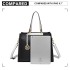 LG1907 - MISS LULU CLASSIC SIMPLE SHOULDER BAG - BLACK