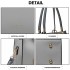 LG1907 - MISS LULU CLASSIC SIMPLE SHOULDER BAG - GREY LG1907 - MISS LULU CLASSIC SIMPLE SHOULDER BAG - GREY
