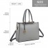 LG1907 - MISS LULU CLASSIC SIMPLE SHOULDER BAG - GREY LG1907 - MISS LULU CLASSIC SIMPLE SHOULDER BAG - GREY