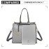 LG1907 - MISS LULU CLASSIC SIMPLE SHOULDER BAG - GREY LG1907 - MISS LULU CLASSIC SIMPLE SHOULDER BAG - GREY