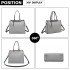LG1907 - MISS LULU CLASSIC SIMPLE SHOULDER BAG - GREY LG1907 - MISS LULU CLASSIC SIMPLE SHOULDER BAG - GREY