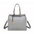 LG1907 - MISS LULU CLASSIC SIMPLE SHOULDER BAG - GREY LG1907 - MISS LULU CLASSIC SIMPLE SHOULDER BAG - GREY