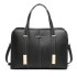 LG1949 - Miss Lulu Structured Panel Shoulder Bag - Black LG1949 - Miss Lulu Structured Panel Shoulder Bag - Black