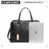 LG1949 - Miss Lulu Structured Panel Shoulder Bag - Black LG1949 - Miss Lulu Structured Panel Shoulder Bag - Black