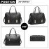 LG1949 - Miss Lulu Structured Panel Shoulder Bag - Black LG1949 - Miss Lulu Structured Panel Shoulder Bag - Black