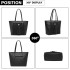 LG1961 - Miss Lulu Leather Look Tassel Tote Bag - Black LG1961 - Miss Lulu Leather Look Tassel Tote Bag - Black