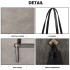 LG1961 - Miss Lulu Leather Look Tassel Tote Bag - Grey LG1961 - Miss Lulu Leather Look Tassel Tote Bag - Grey