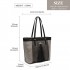 LG1961 - Miss Lulu Leather Look Tassel Tote Bag - Grey LG1961 - Miss Lulu Leather Look Tassel Tote Bag - Grey