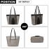 LG1961 - Miss Lulu Leather Look Tassel Tote Bag - Grey LG1961 - Miss Lulu Leather Look Tassel Tote Bag - Grey