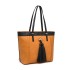 LG1961 - Miss Lulu Leather Look Tassel Tote Bag - Yellow LG1961 - Miss Lulu Leather Look Tassel Tote Bag - Yellow