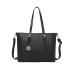 LG2047 - Miss Lulu Structured Zipped Compartment Tote Bag - Black LG2047 - Miss Lulu Structured Zipped Compartment Tote Bag - Black