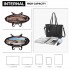 LG2047 - Miss Lulu Structured Zipped Compartment Tote Bag - Black LG2047 - Miss Lulu Structured Zipped Compartment Tote Bag - Black