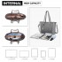 LG2047 - Miss Lulu Structured Zipped Compartment Tote Bag - Grey LG2047 - Miss Lulu Structured Zipped Compartment Tote Bag - Grey