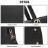 LG2056 - Miss Lulu Structured PU Leather Top Handle Tote Bag - Black LG2056 - Miss Lulu Structured PU Leather Top Handle Tote Bag - Black