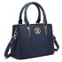 LG6865 - Miss Lulu Schultertasche in Leder-Optik mit Flechteffekt - Blau