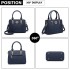 LG6865 - Miss Lulu Schultertasche in Leder-Optik mit Flechteffekt - Blau