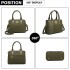 LG6865 - Miss Lulu Leather Look Weave Effect Shoulder Bag - Green