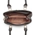 LG6865 - Miss Lulu Schultertasche in Leder-Optik mit Flechteffekt - Grau