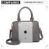 LG6865 - Miss Lulu Schultertasche in Leder-Optik mit Flechteffekt - Grau