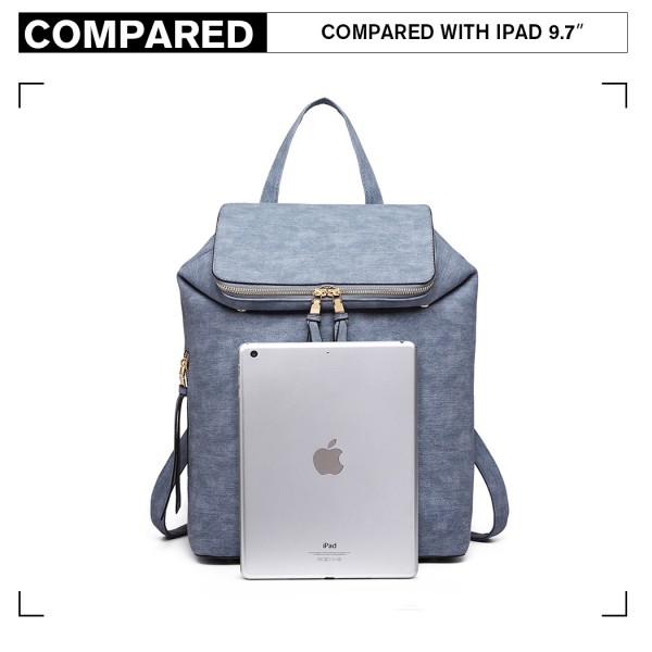 LG6903 - Miss Lulu Expandable Fashion Backpack - Blue LG6903 - Miss Lulu Expandable Fashion Backpack - Blue