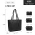 LG6931 - Miss Lulu 4-teiliges Handtaschenset - Schwarz LG6931 - Miss Lulu 4-teiliges Handtaschenset - Schwarz