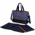 LH1655D2 - Miss Lulu Matte Oilcloth Maternity Baby Changing Bag Polka Dot Blue LH1655D2 - Miss Lulu Matte Oilcloth Maternity Baby Changing Bag Polka Dot Blue
