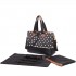 LH1655D2 - Miss Lulu Matte Oilcloth Maternity Baby Changing Bag Polka Dot Black LH1655D2 - Miss Lulu Matte Oilcloth Maternity Baby Changing Bag Polka Dot Black
