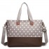 LH1655D2 - Miss Lulu Matte Oilcloth Maternity Baby Changing Bag Polka Dot Grey LH1655D2 - Miss Lulu Matte Oilcloth Maternity Baby Changing Bag Polka Dot Grey