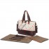 LH1655D2 - Miss Lulu Matte Oilcloth Maternity Baby Changing Bag Polka Dot Khaki LH1655D2 - Miss Lulu Matte Oilcloth Maternity Baby Changing Bag Polka Dot Khaki