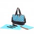 LH1655D2 - Miss Lulu Matte Oilcloth Maternity Baby Changing Bag Polka Dot Teal LH1655D2 - Miss Lulu Matte Oilcloth Maternity Baby Changing Bag Polka Dot Teal