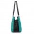 LH1724 - Miss Lulu Suede and Leather Shoulder Bag Green