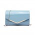 LH1809-Miss Lulu Patent leather Envelope Clutch Bag Blue