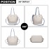 LH1908 - MISS LULU 2 PIECE MULTI-WAY SHOULDER TOTE BAG - GREY LH1908 - MISS LULU 2 PIECE MULTI-WAY SHOULDER TOTE BAG - GREY