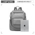 LH2012 - Miss Lulu Large Leather Look Backpack - Grey