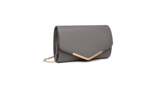 Bolso De Mano Miss Lulu LH2064 - Clutch Con Cadena Desmontable, Color Negro, Tamaño Mediano