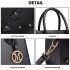 LH6809 - Miss Lulu Embellished Flower Leather Look Handbag - Black LH6809 - Miss Lulu Embellished Flower Leather Look Handbag - Black